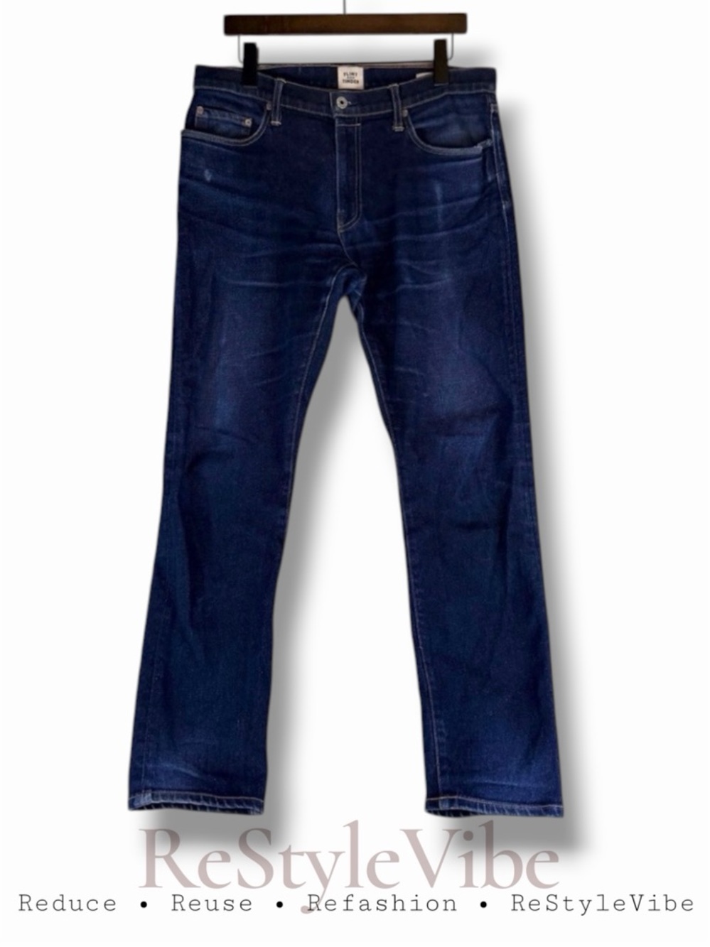 FLINT AND TINDER Men’s Size 33x32 Denim Jeans Slim Fit Style Stretch